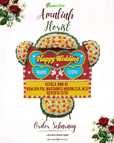 Papan Bunga Pernikahan Singasari